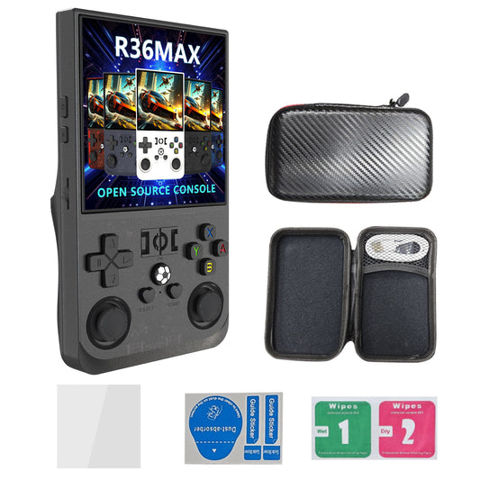 Console Portable R36MAX – +17 000 Jeux Rétro Inclus (Édition Transparente) Disponible en 4 couleurs
